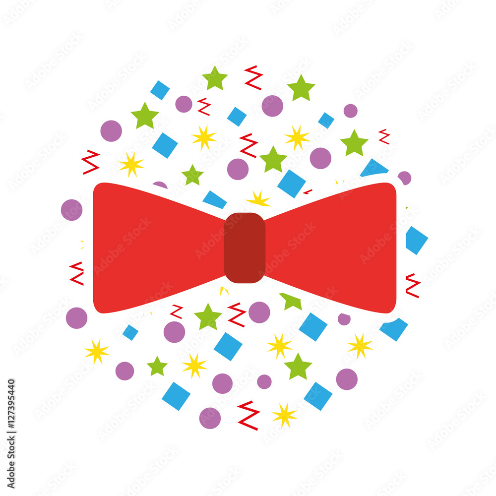 Fototapeta premium cute bow party icon vector illustration design