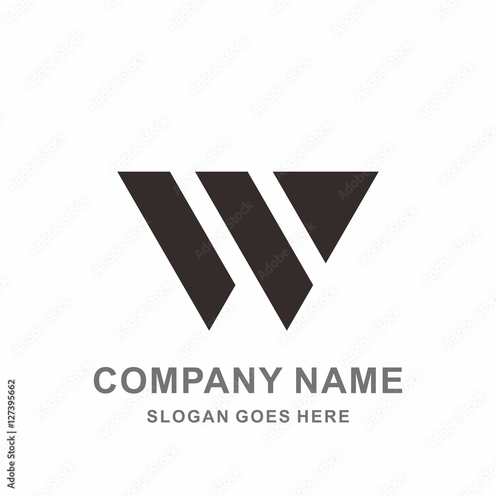 Monogram Letter W Diagonal Strips Geometric Triangle Business Company Stock Vector Logo Design Template Monogram Letter W Diagonal Strips Geometric Triangle Business Company Stock Vector Logo Design Template