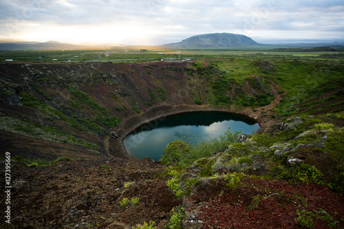 Wallpaper Mural Kerid crater lake in Iceland. Torontodigital.ca