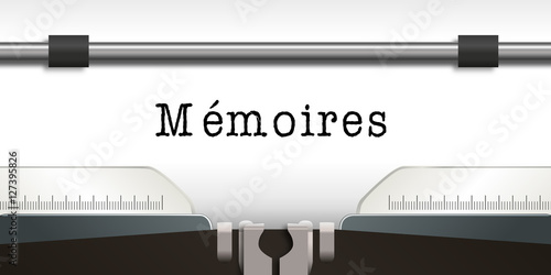 Mémoires - écrivain - Machine à écrire 