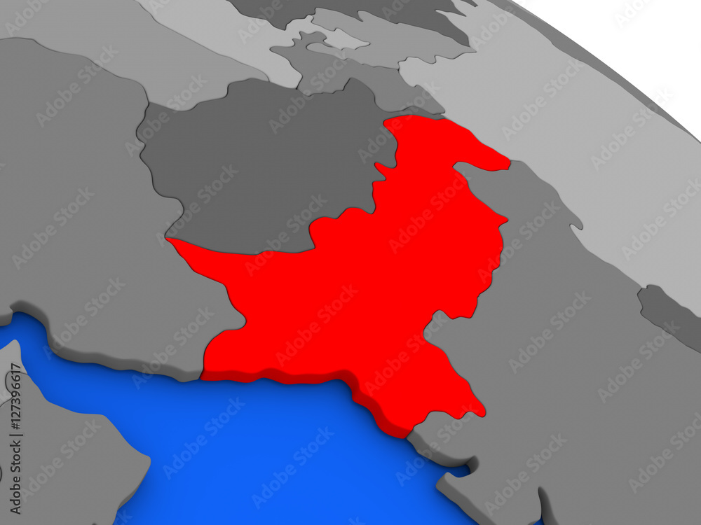 Obraz premium Pakistan in red