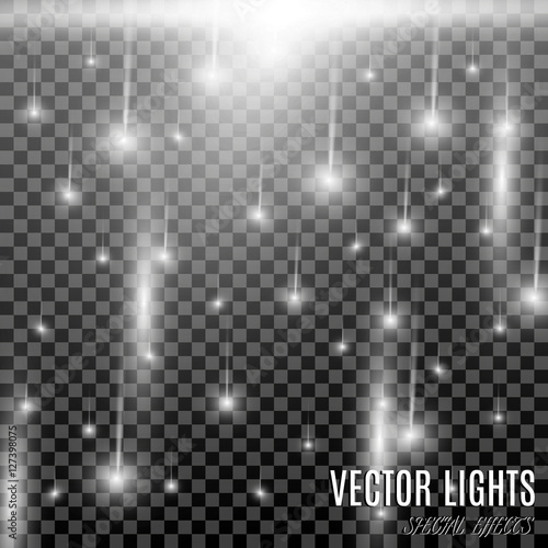 Vector rain isolated on transparent background. Vector illustration