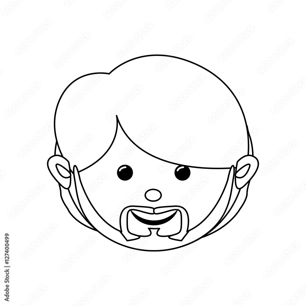 face of man icon image vector illustration design 