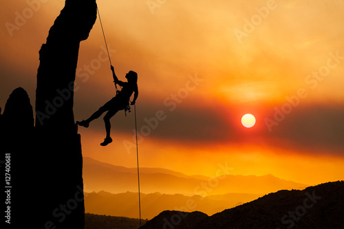 Climber on the edge.