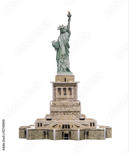Wallpaper Mural Statue of Liberty paper model on white background. Torontodigital.ca