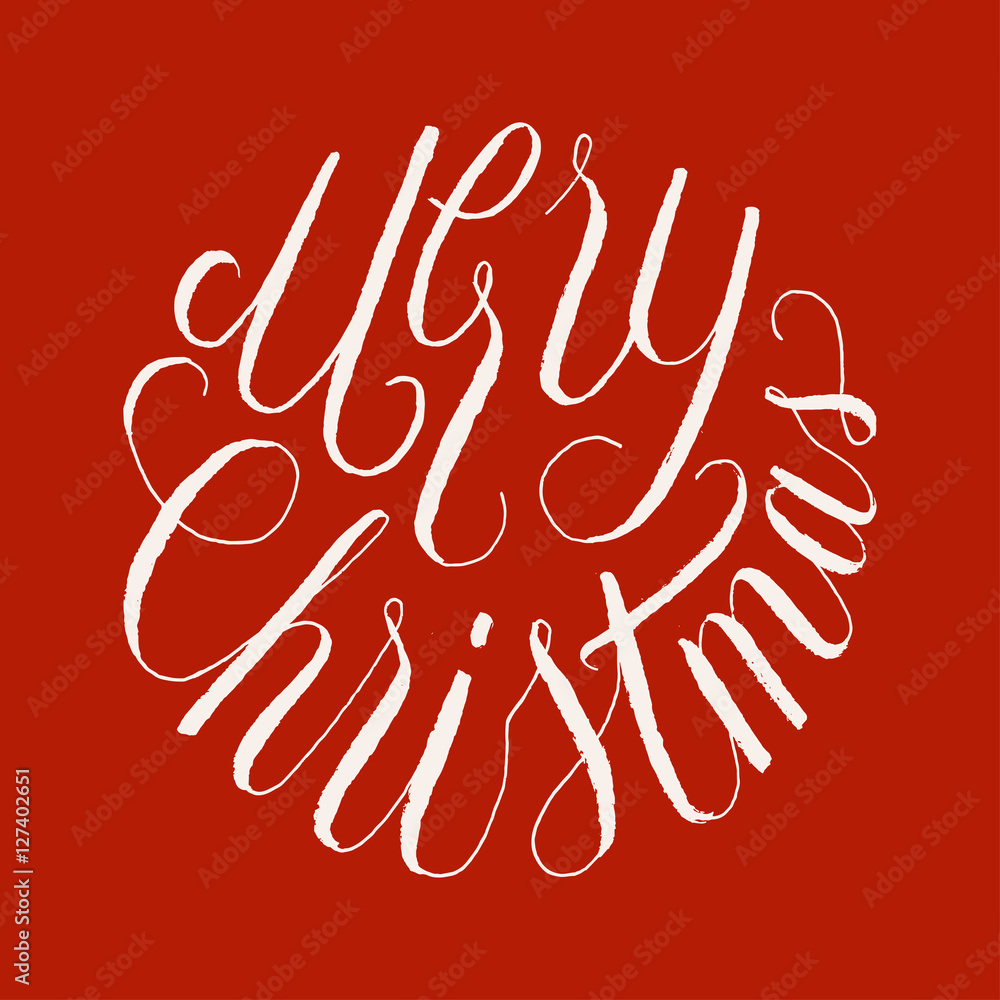 Fototapeta premium christmas curly decorative calligraphy. vector vintage handwriting.