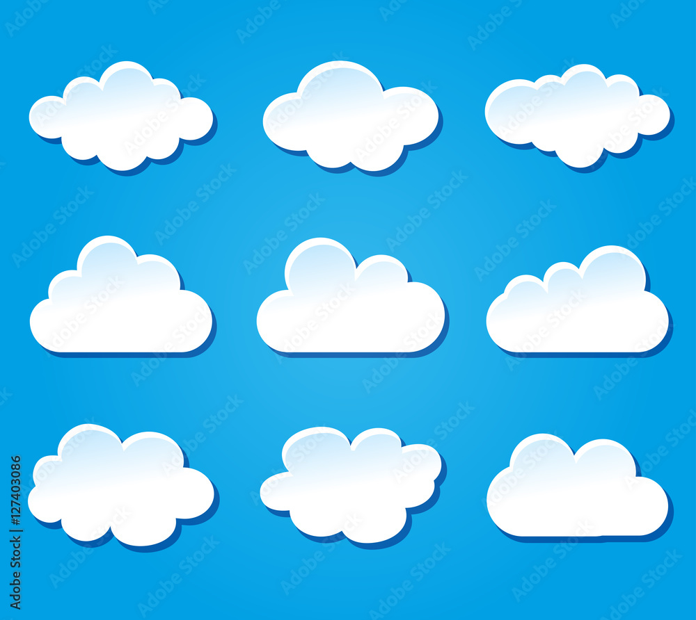 clouds design on blue background clouds design on blue background