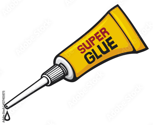 metal tube of super glue