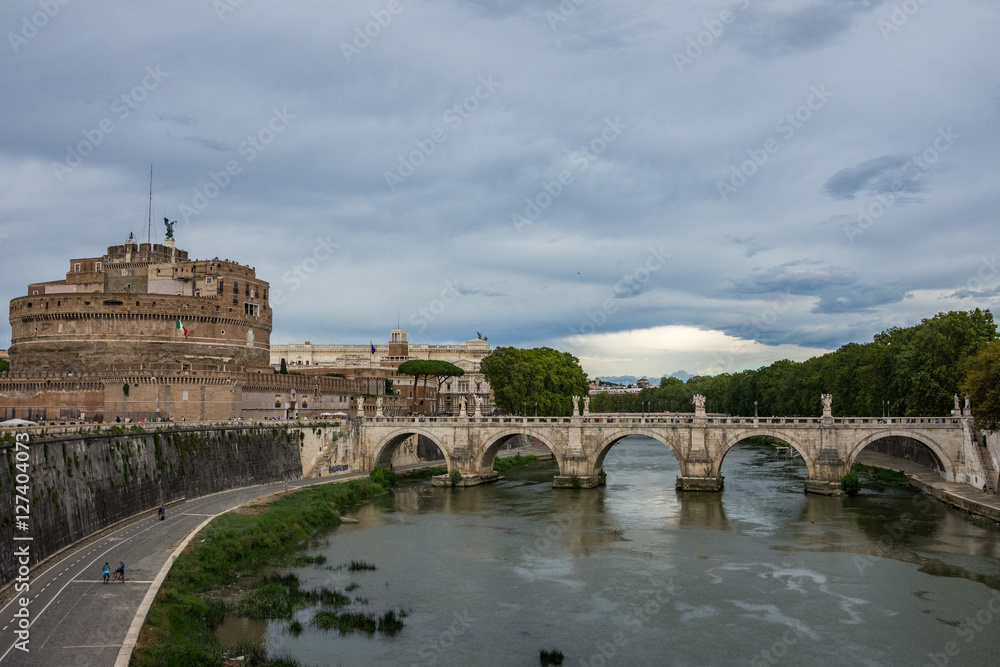 Mausoleum of Hadrian or Castel Sant'Angelo in Rome 