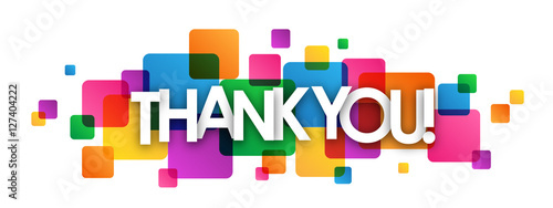 "THANK YOU" Vector Letter Banner