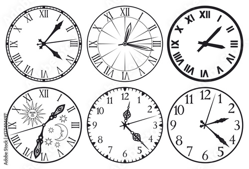 clock icons set