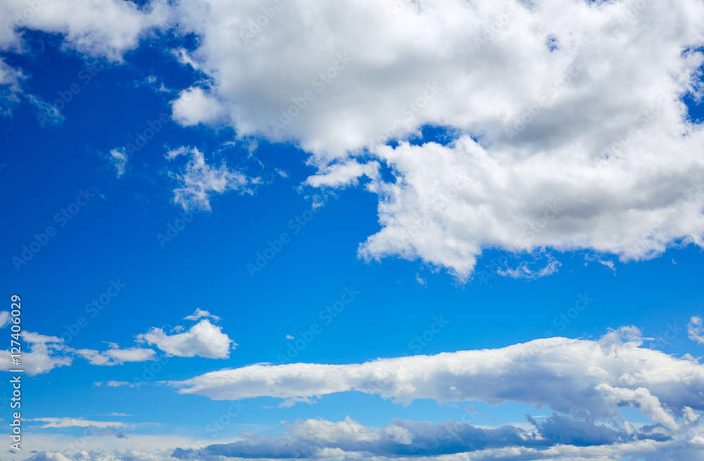 Blue sky with white clouds in a summer day Blue sky with white clouds in a summer day