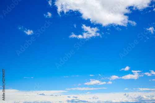 Blue sky with white clouds in a summer day