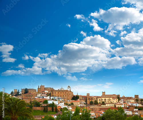 Caceres skyline in Extremadura of Spain