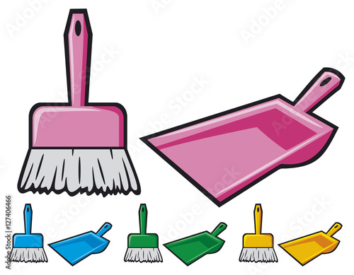 dustpan and sweeping brush