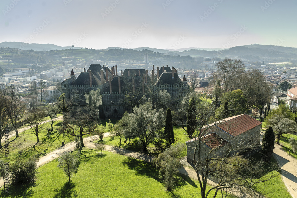 Obraz premium sight of the palace of the dukes of Braganza of Guimaraes's town, Portugal