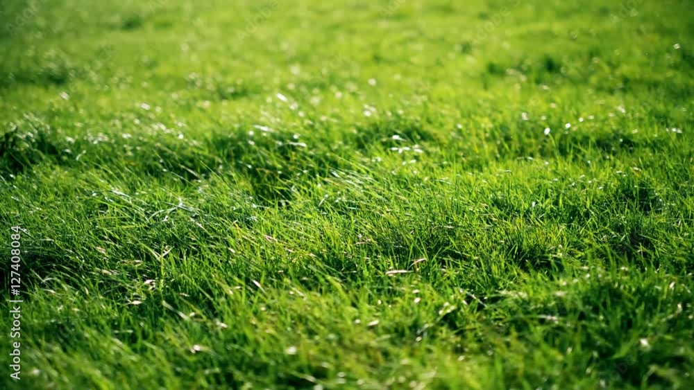 Grüne, saftige Wiese im Sonnenschein Grüne, saftige Wiese im Sonnenschein