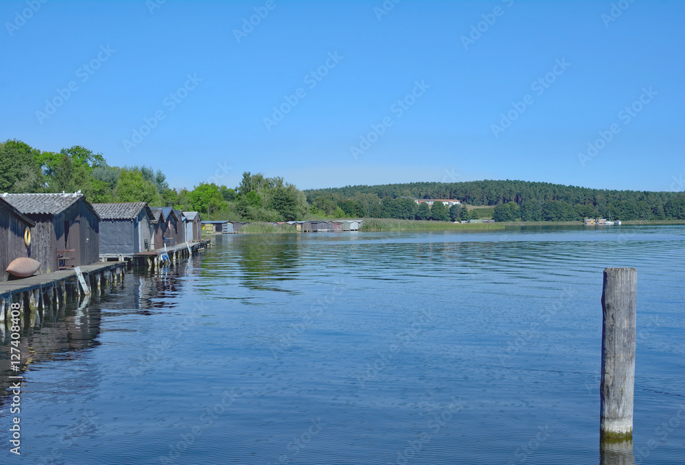 der Woblitzsee bei Wesenberg in der Mecklenburgischen Seenplatte,Mecklenburg-Vorpommern,Deutschland