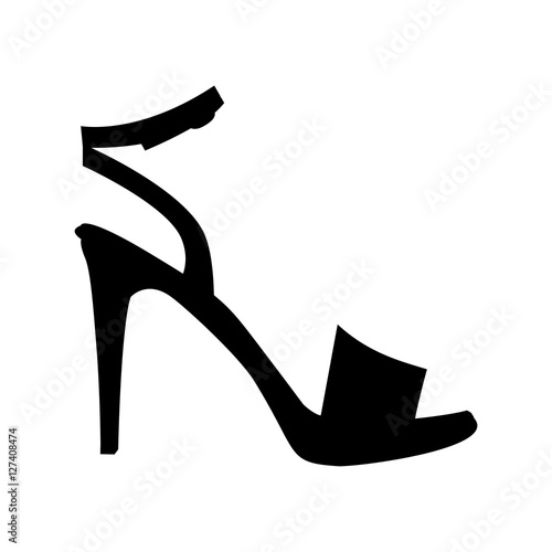 high heel shoe icon image vector illustration design 