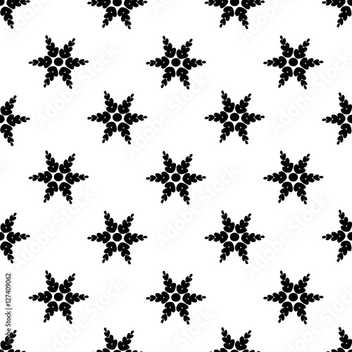 Seamless pattern with snowflakes on a white background