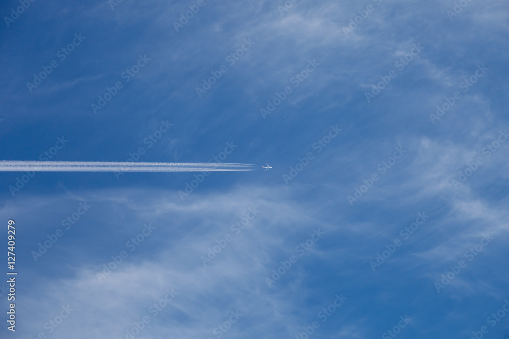 Airplane flies in the sky Airplane flies in the sky