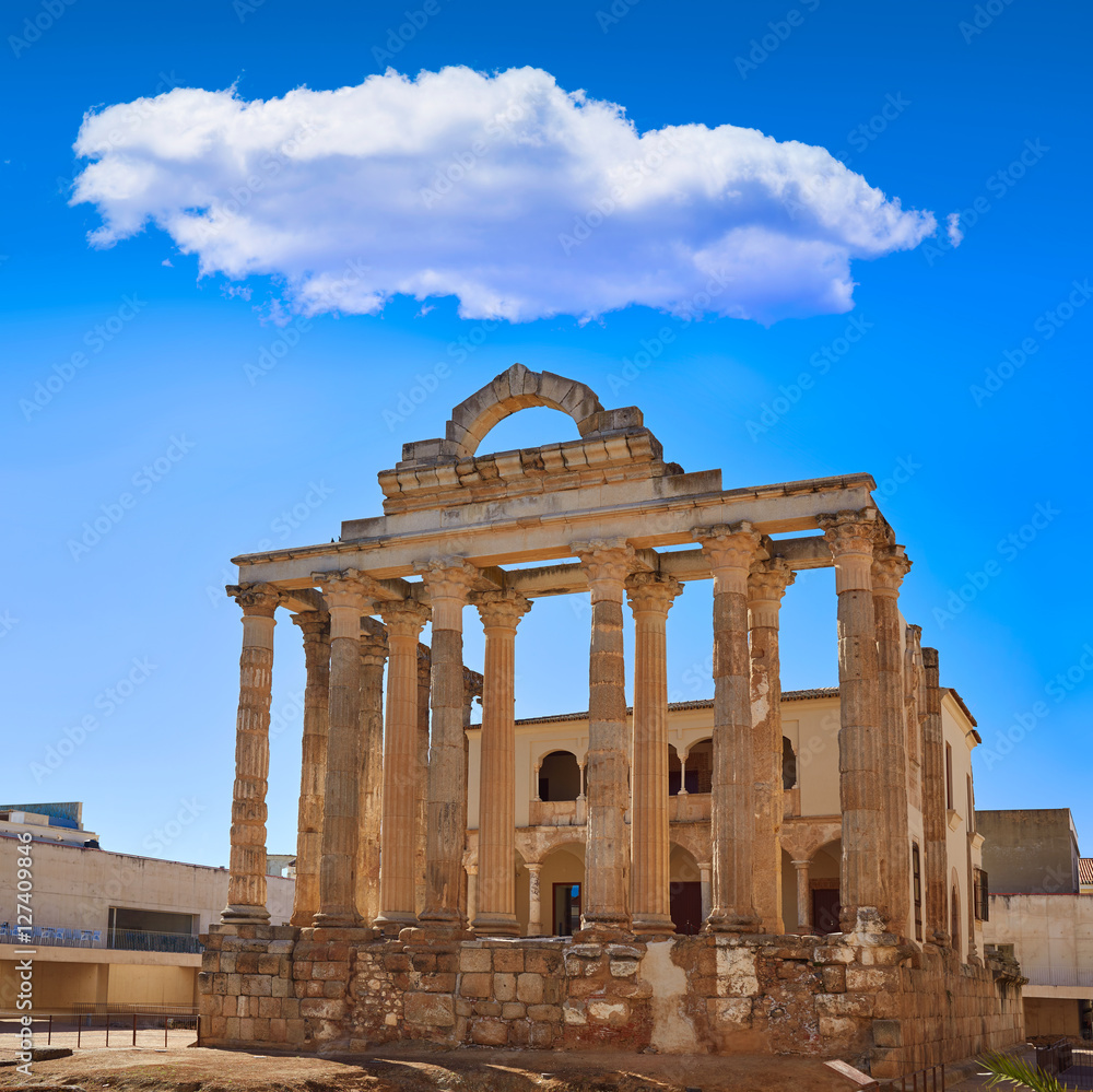 Obraz premium Merida Diana Temple in Badajoz Spain