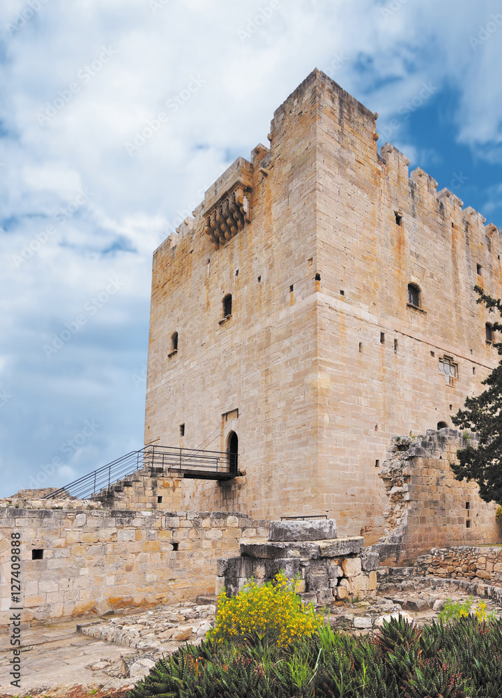 Medieval Colossi castle in the Mediterranean iscland Cyprus