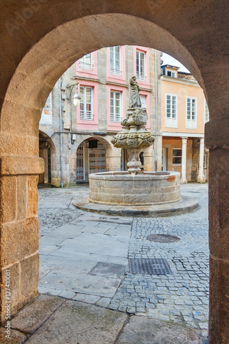 Fountain in Campo square, Lugo city