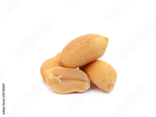 Roasted peanuts snack isolated on a white background