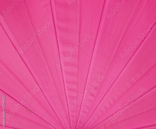 Texture of color fabric umbrella closeup shot for background. 