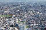 Aerial view Tokyo crowned residence area, Japan