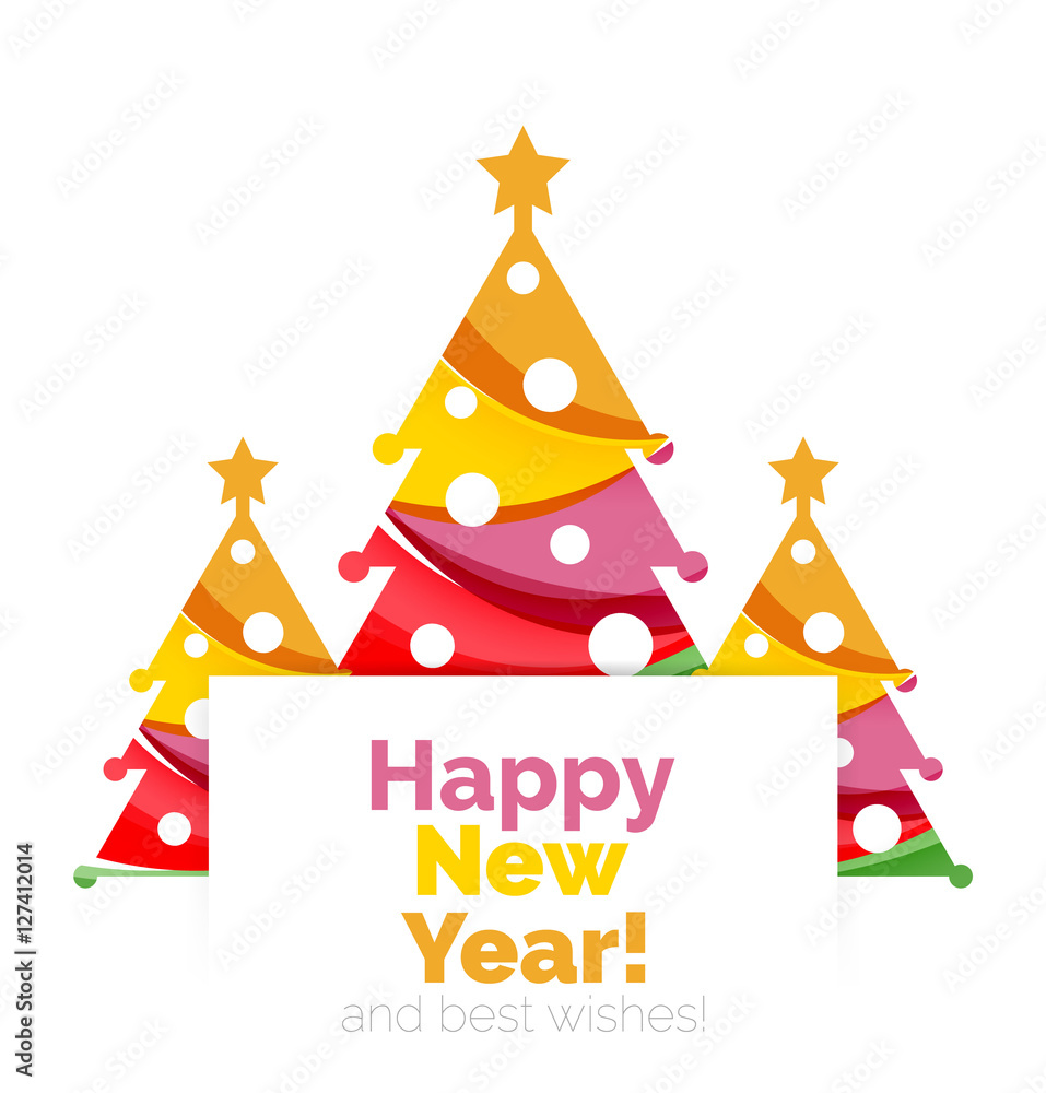 Happy New Year and Chrismas holiday greeting card elements Happy New Year and Chrismas holiday greeting card elements