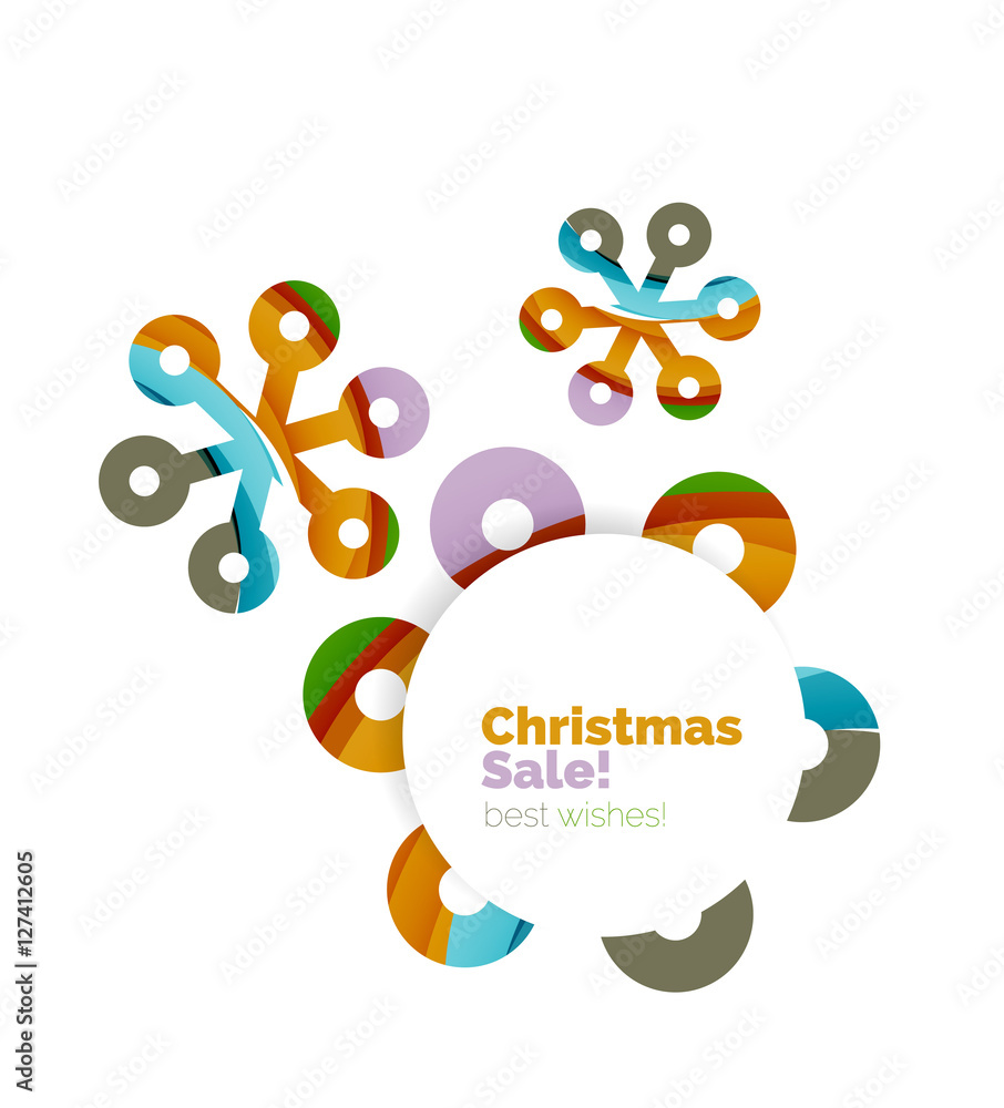 Christmas colorful geometric abstract background