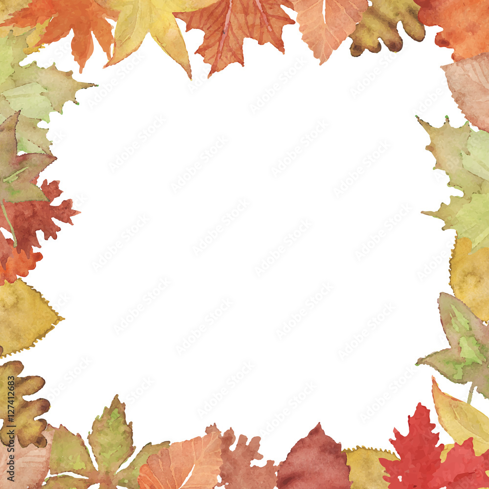 Autumn frame leaf