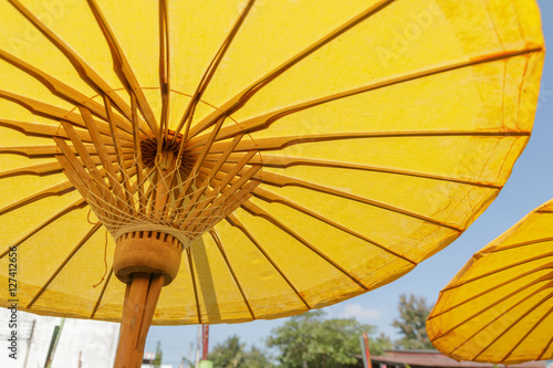 Closeup detail Handmade umbrella