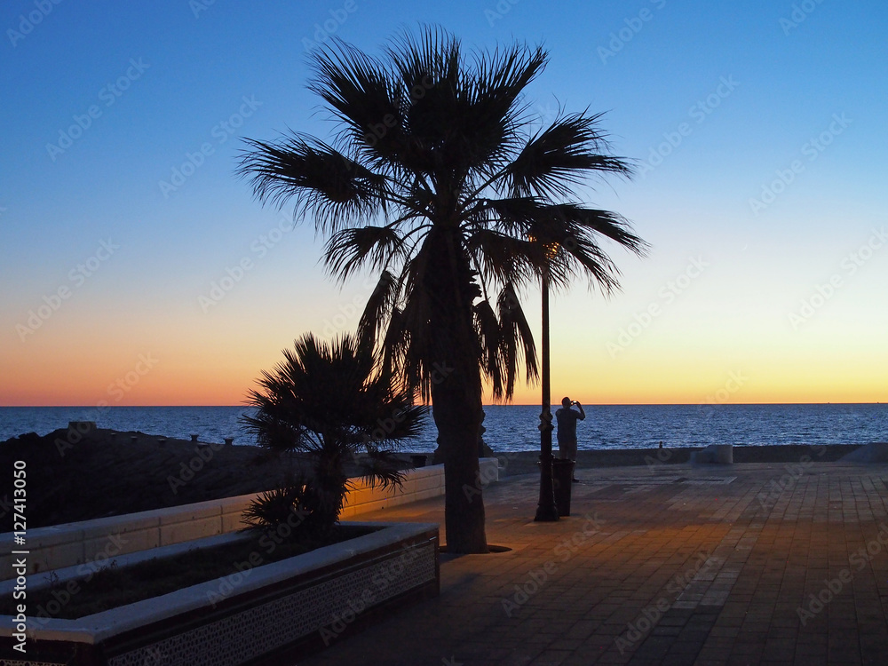 Fototapeta premium Abendstimmung in Rota Andalusien
