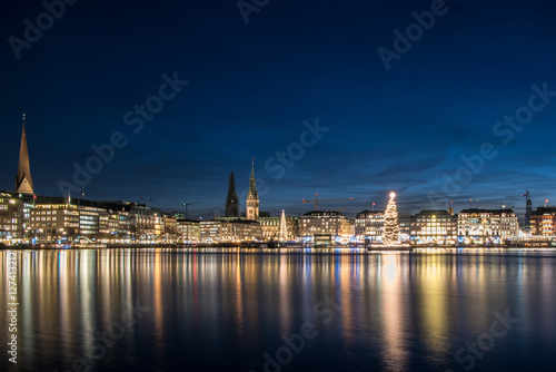 Hamburg Skyline - Alster at Dusk