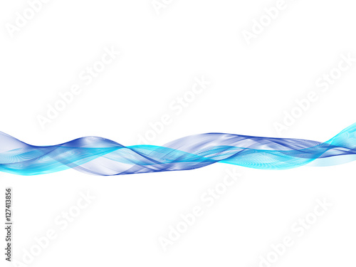 Vector illustration abstract background. Wavy lines intersecting blue and blue colors. Arranged horizontally.