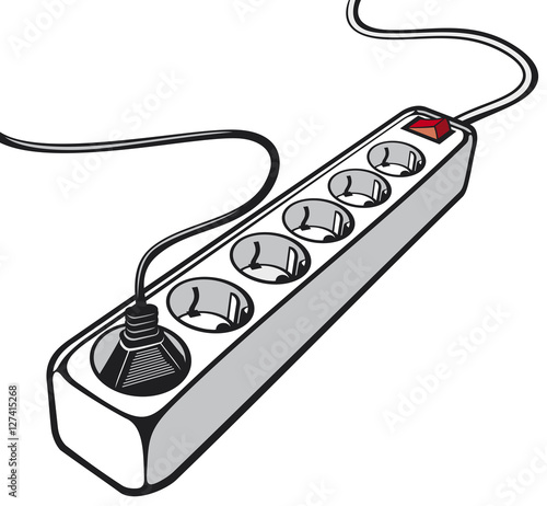 electric extension cord (power surge, multiple socket)