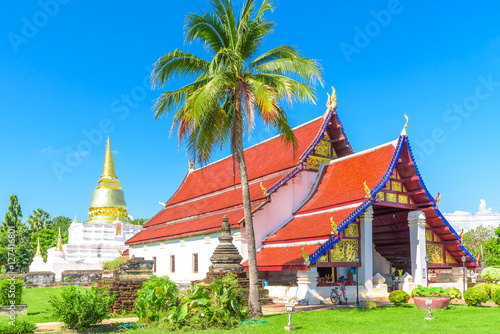 The chapel of Wat Phra Borom That Thung Yang temple in Uttaradit  Thailand.