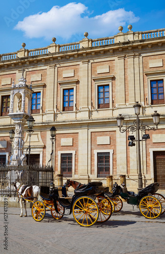 Seville Archivo Indias horse carriage Sevilla Spain