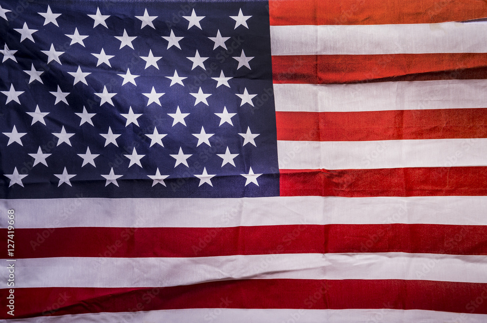 Fototapeta premium Closeup American flag
