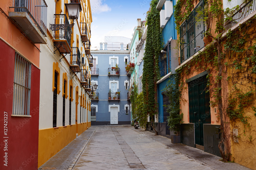 Obraz premium Seville Macarena barrio facades Sevilla Spain