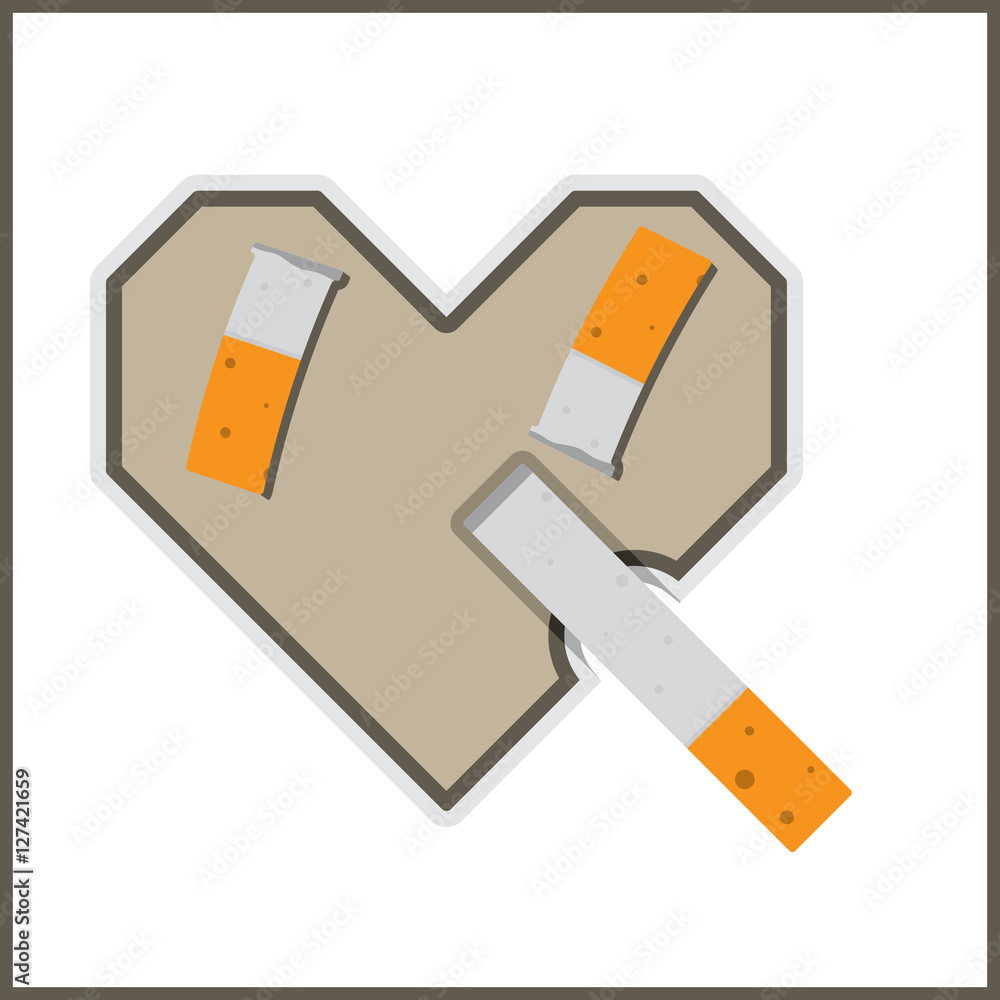 Obraz premium ashtray and cigarettes,cigarette stub