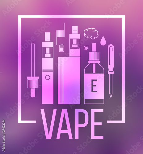 Vector illustration of vape, electronic cigarette