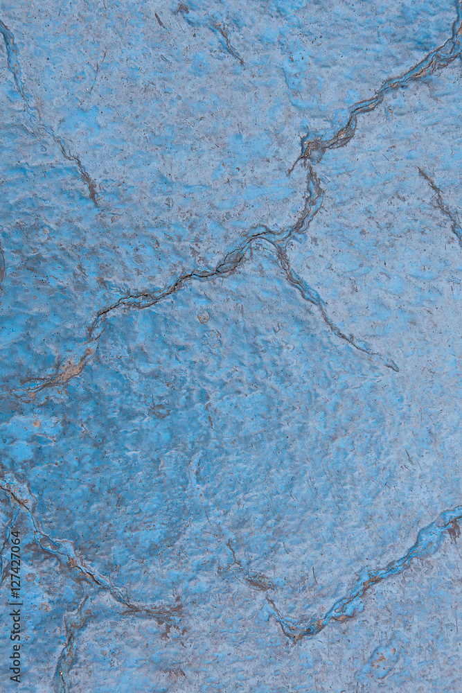 blue concrete crack wall texture background