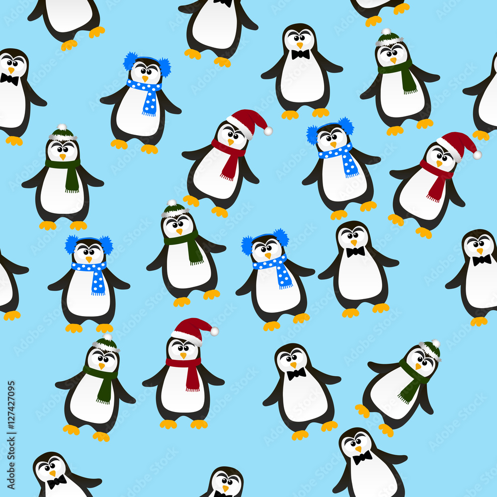 Fototapeta premium cute Christmas penguin