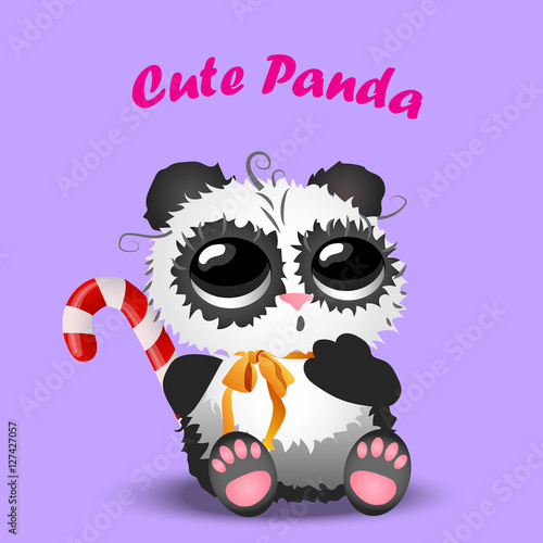 Fototapeta Naklejka Na Ścianę i Meble -  cute christmas pandas