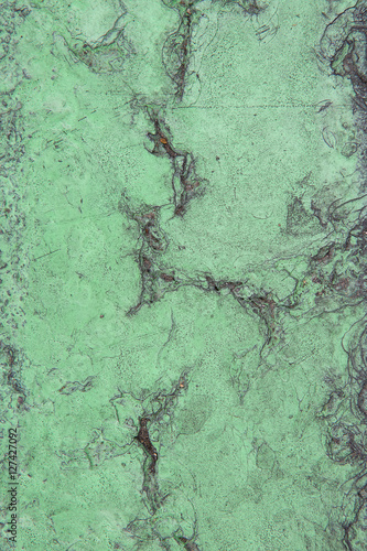 Green concrete crack wall texture background