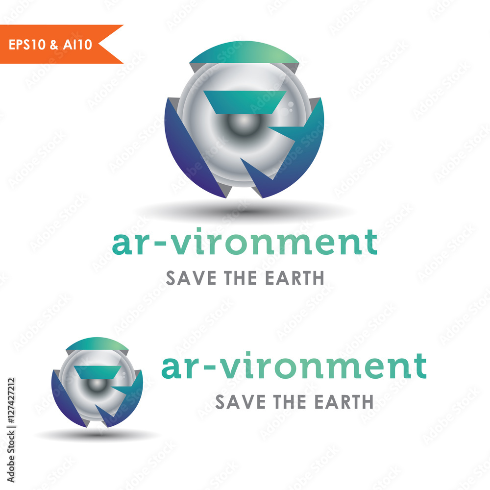 3D Sphere Logo Letter R Stock Vector | Adobe Stock
